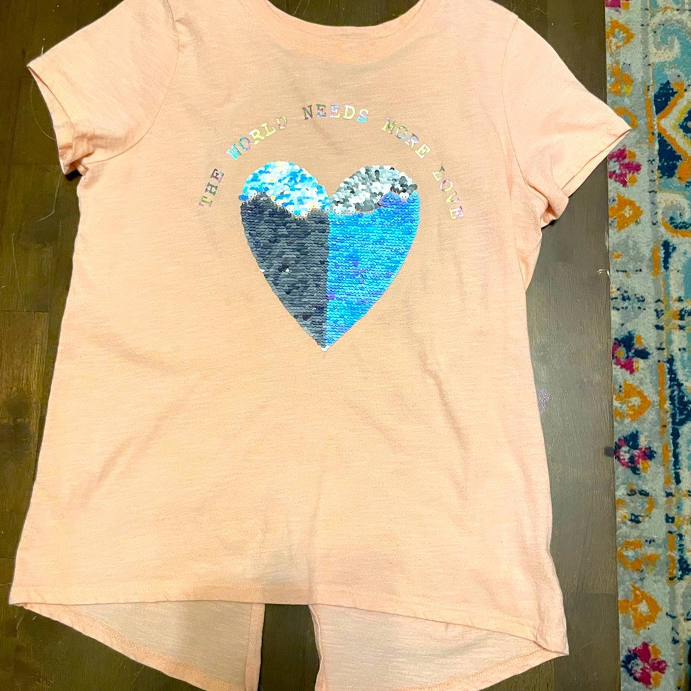 Girls Flowy Sequin Top